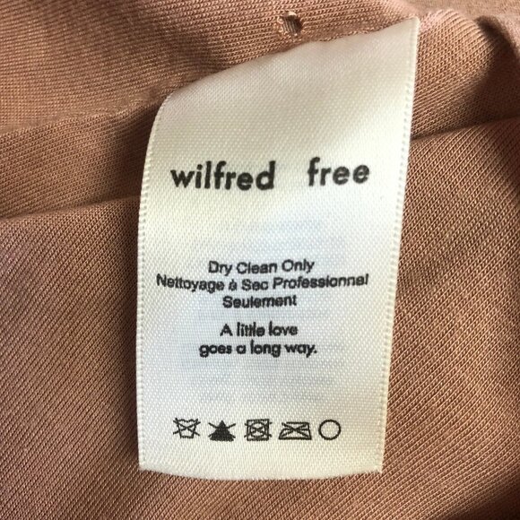 ARITZIA Wilfred Free Juliger Mocha Short Sleeve, Crepe Blouse Size XXSmall - Picture 5 of 10